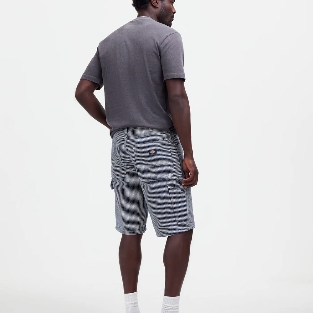 Dickies Navy and White Striped Shorts